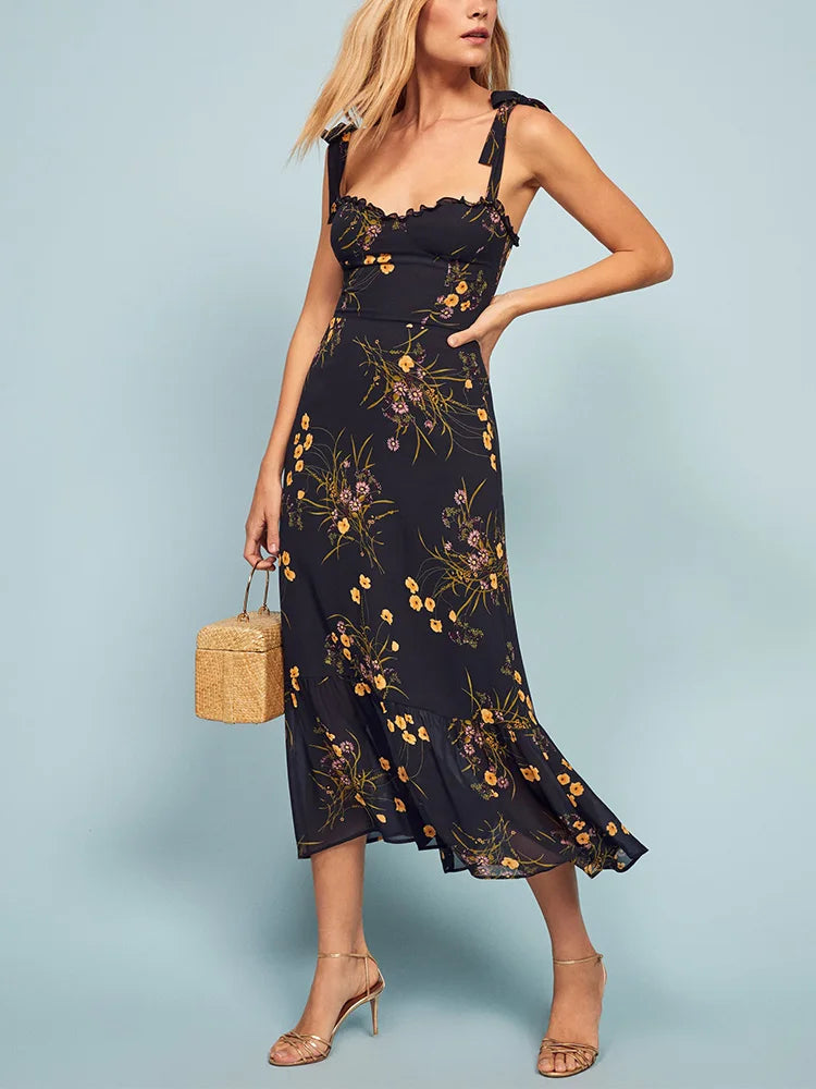 Elegant Vintage Floral Dress